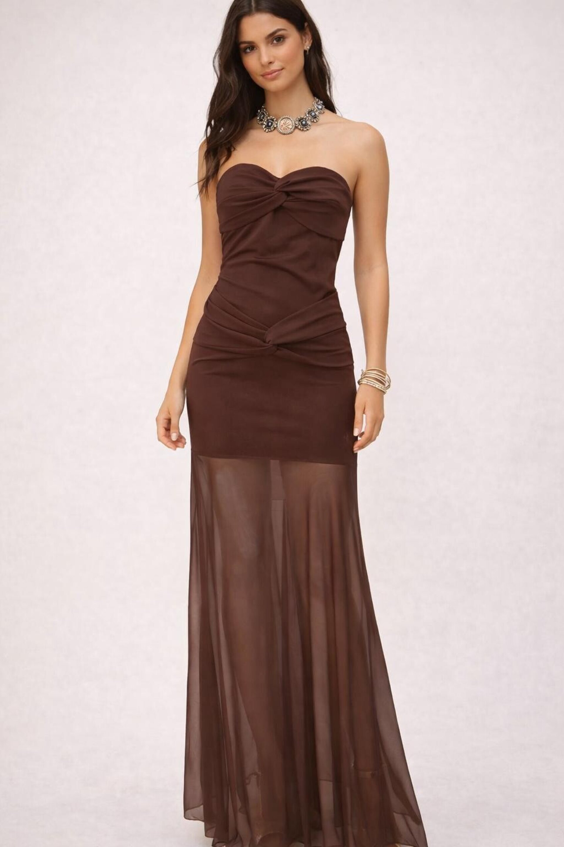 Vestido combinado - 1