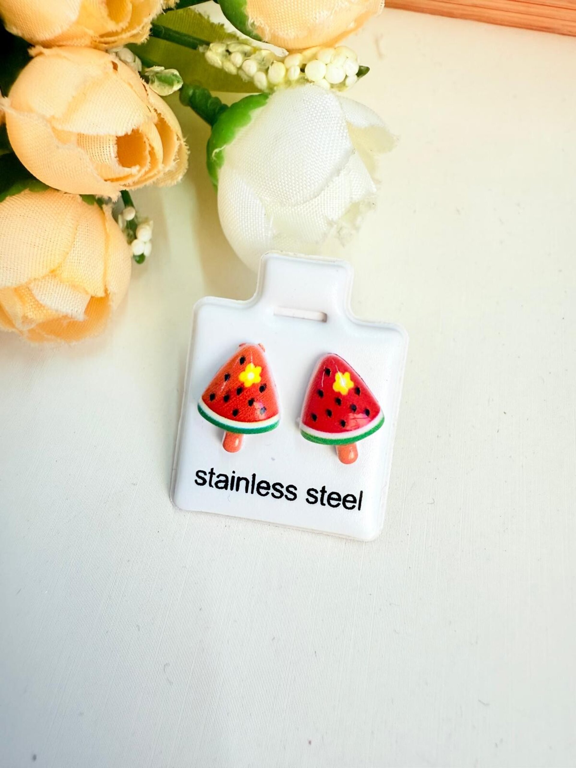PENDIENTES FRUTAS ACERO - 6
