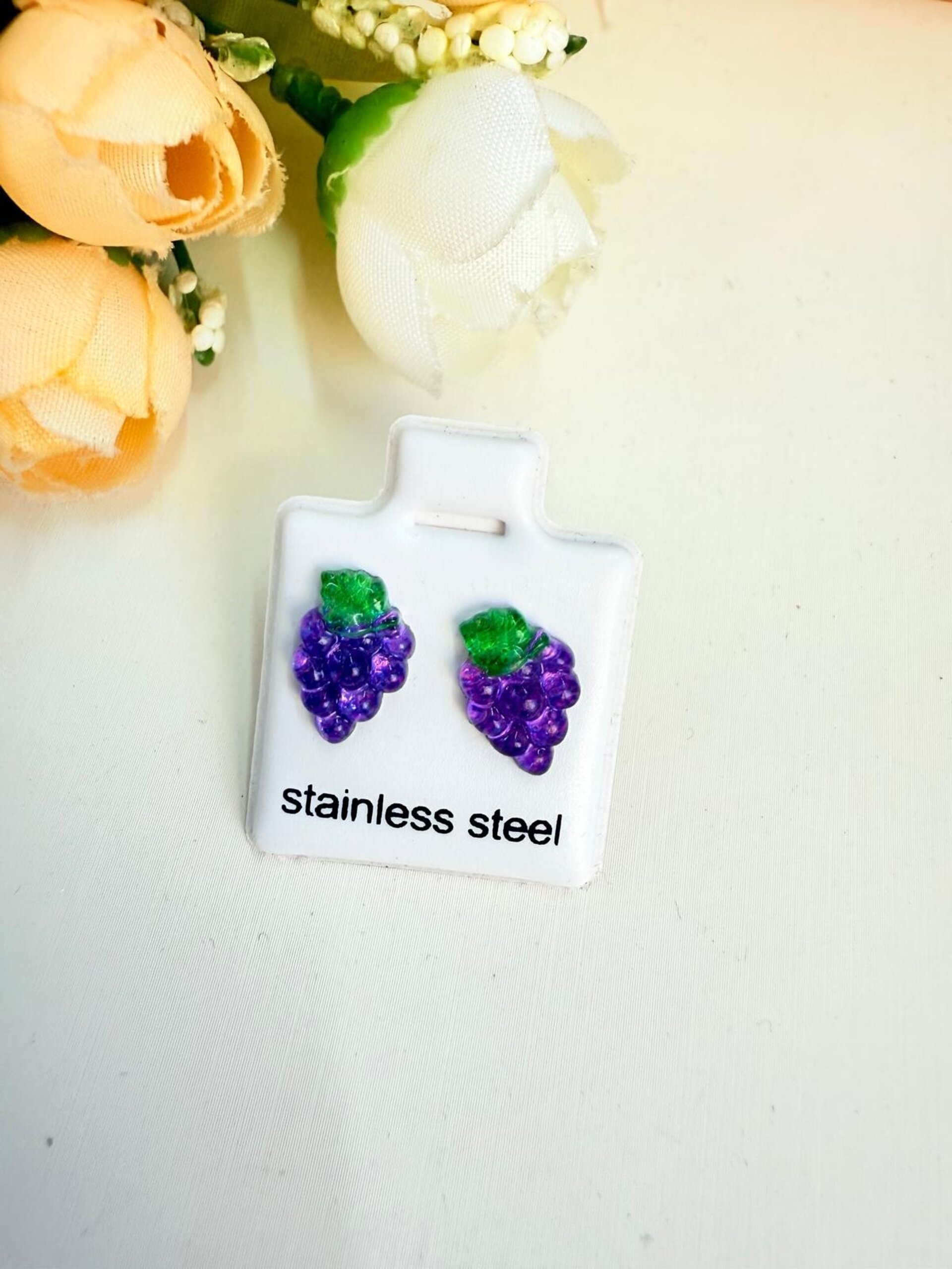 PENDIENTES FRUTAS ACERO - 3