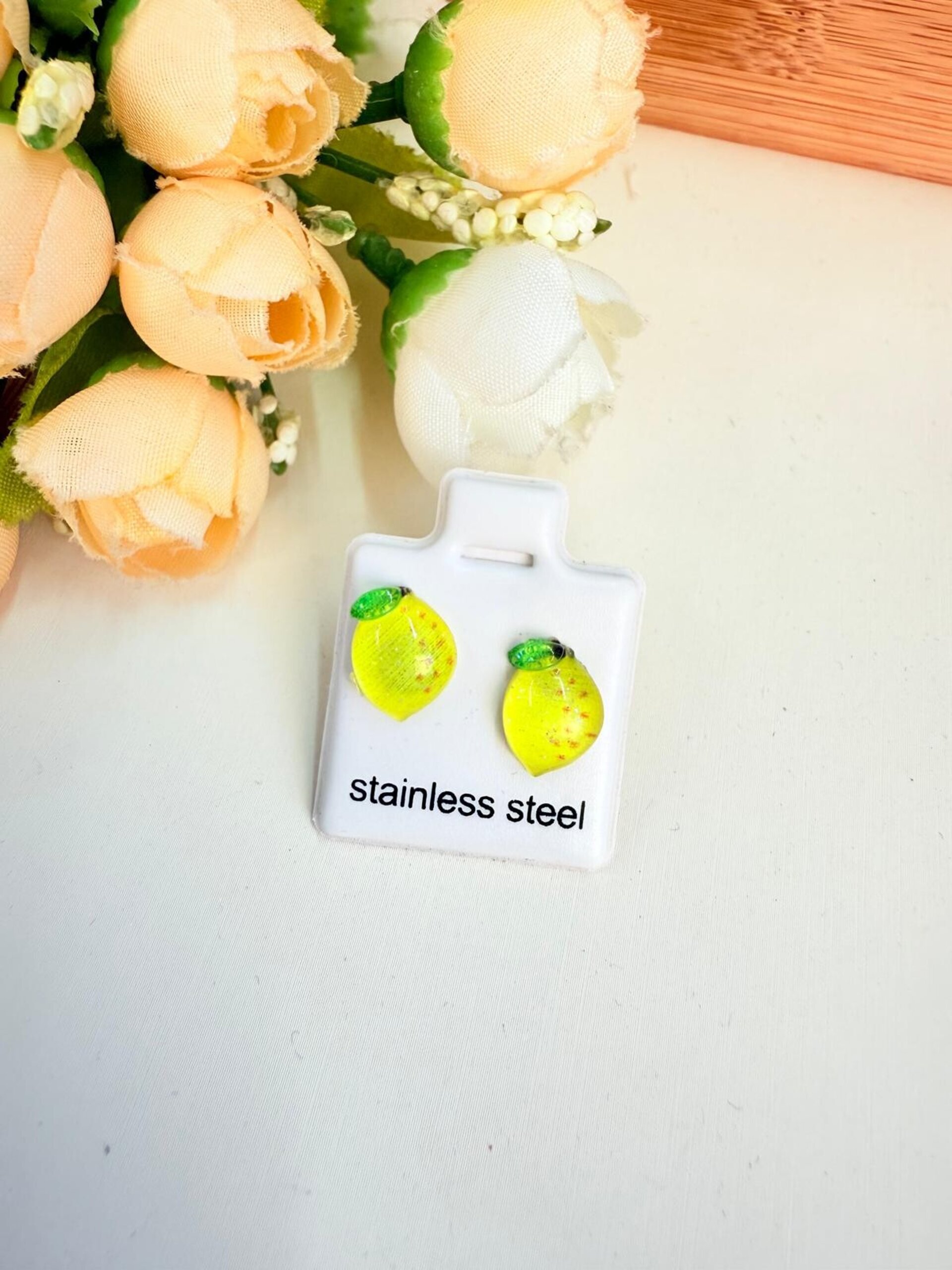 PENDIENTES FRUTAS ACERO - 8